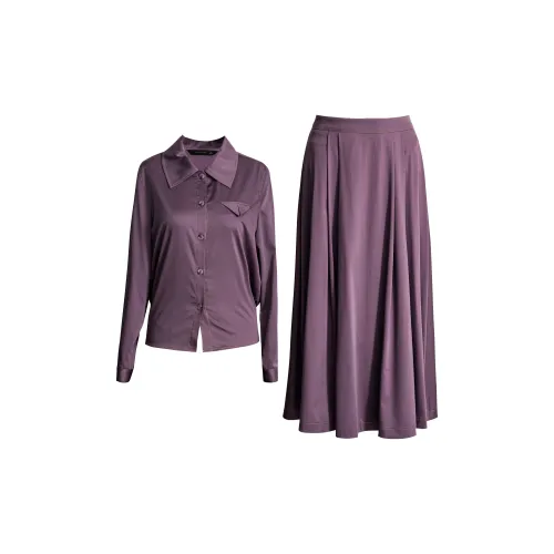 ROEYSHOUSE Комплект с юбкой Женские Темно-фиолетовый