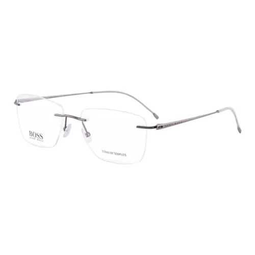 HUGO BOSS Сплав Прямоугольные Оправы для очков Унисекс Темно-серебряные