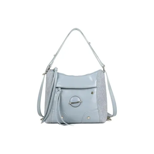 DAPHNE ПУ (полиуретан) Рюкзак Сумка через плечо Средняя Женская Синий Белый