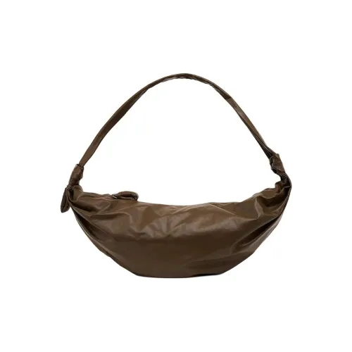 Lemaire Коровья кожа Круассан Сумка Сумка Сумка через плечо Большая Женская Темно-оливковая