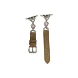 Цветочный дизайн и кожа браслет ~ коричневый