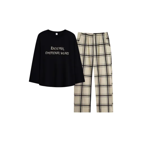 Sha Qian Пижамный комплект женский черный