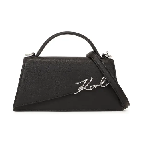 Сумка через плечо из кожи Karl Lagerfeld маленькая сумка женская черная