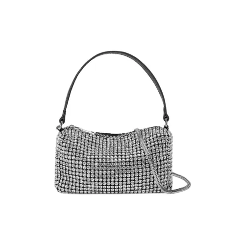 JOSINY Rhinestone Коровья кожа Спилок Сумка Средний Women's Silver