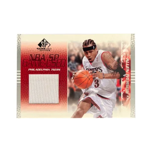 Верхняя Дека 2002 03 Айверсон 76 Лица Использованная на играх Джерси Спортивные карты подходящие для карточной игры 1 шт