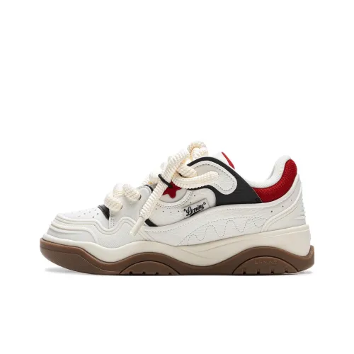 LINING Zhi Cheng 2,0 Амортизация Дышащий Увеличение Высоты Низкие Кроссовки для Скейтбординга Женские Белые Коричневые