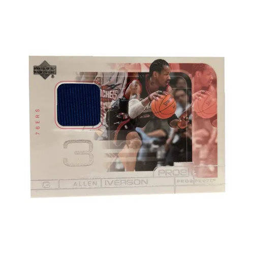 Верхняя Дека 2001 02 Айверсон 76 Лица Использованная на играх Джерси Спортивные карты подходящие для карточной игры 1 шт