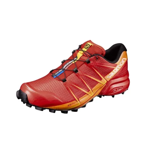 SALOMON SPEEDCROSS PRO Устойчивые к истиранию Низкие Беговые кроссовки Мужские Красные Желтые