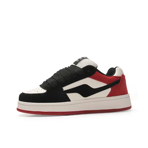 STUR YSN Износостойкий и Легкий Низкий Топ Скейтборд Кроссовки Унисекс Черный Красный