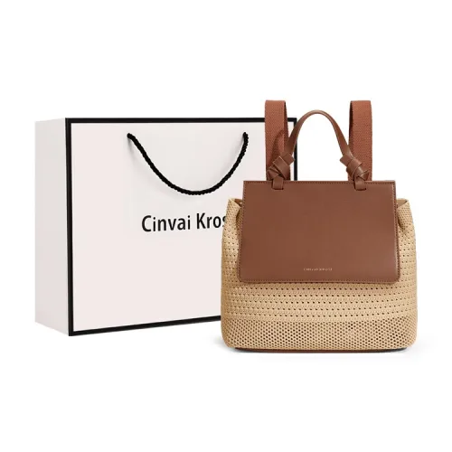 CinvaiKrose Ткань Синтетическая кожа Рюкзак Средний Женские Кофе