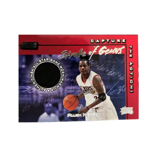 Topps Айверсон 2001 02 76 Персон Изношенный в игре Маленькое окно Карта Джерси Карта товара Спортивные карты Access 1 шт