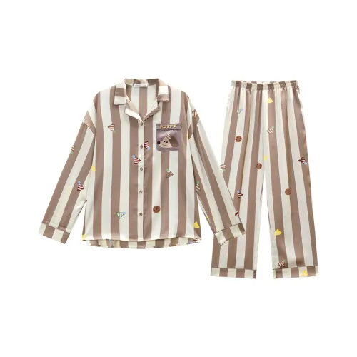 GUKOO Пижамный комплект женский абрикосово-желтый