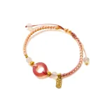 Розово-персиковый браслет с эффектом окрашивания