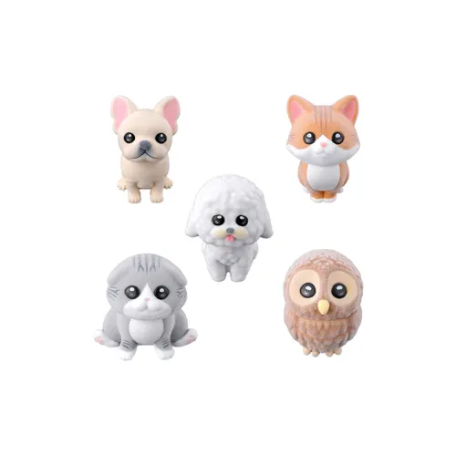 March·Monster BANDAI Милый Flock Животные Французский Bulldog Синий Кошка Сова Счастливый Draw