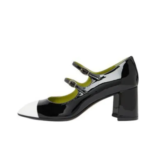 Carel Вишня Грубый каблук Туфли Мэри Джейн 6 см Женские Черный