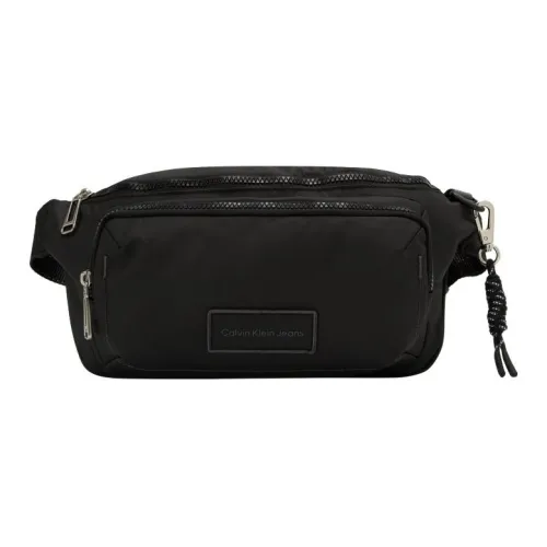 Calvin Klein Ткань Одно плечо Через плечо Бананка Средний Мужской Космический черный