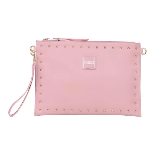VERSACE JEANS COUTURE Полиэстер Полиуретан Запястье Сумка Маленькая Сумка Клатч Женский Розовый