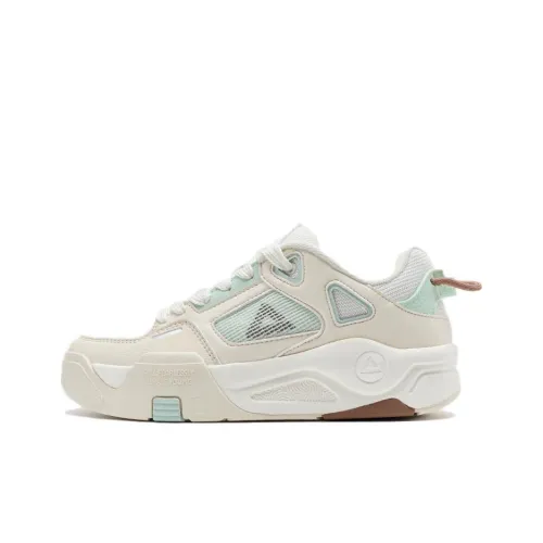 PEAK The state is extremely high Противоскользящие Устойчивые к истиранию Низкий топ Скейтборд Кроссовки Женские Бежево-зеленый