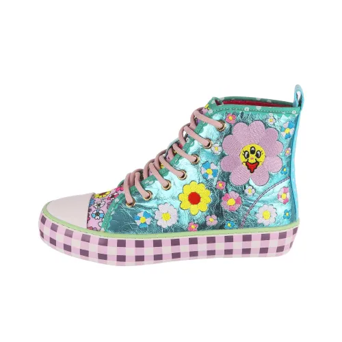 IRREGULAR CHOICE Высокие кроссовки для скейтбординга женские неоновый зеленый