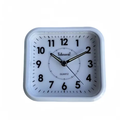 TELESONIC Кварцевый механизм Будильник Унисекс Белый Черный
