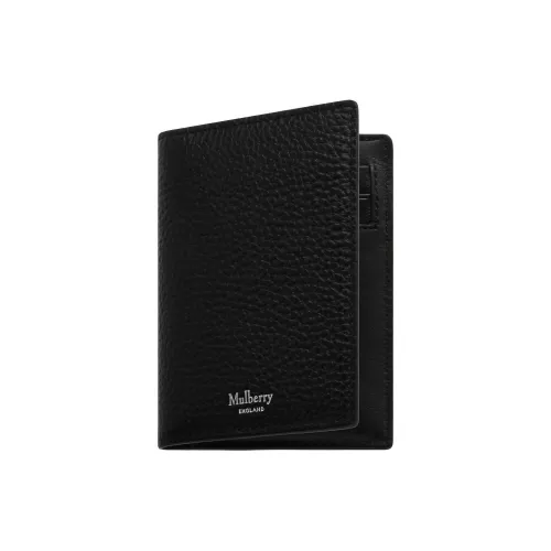 Mulberry Классический Холдер для карт из крупнозернистой коровьей кожи Мужской Черный