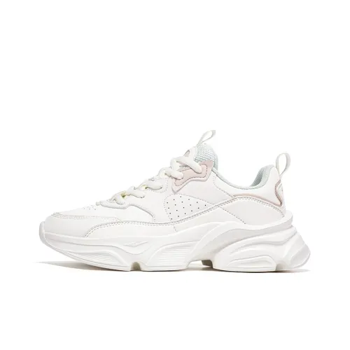 Erke Амортизация And Дышащий Низкий Топ Кэжуал Женские Белый Серый