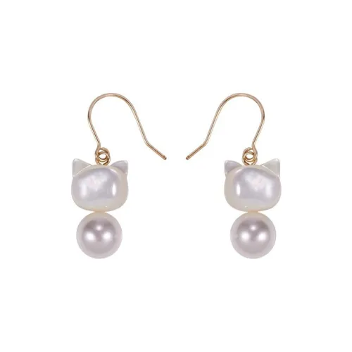 NATURALLYJOJO Shell Искусственный жемчуг Серьги Женские Золото Белый Черный