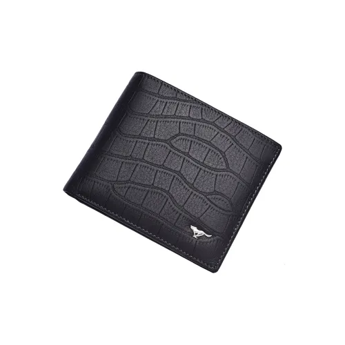 SEPTWOLVES Кошелек из ляжейного коровьего кожа стандартный мужской черный кофейный