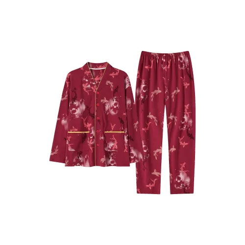 Mulong Family Пижамный комплект Мужской Красный
