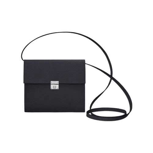 HERMES Clic Epsom Телячья кожа Сумка через плечо Женская 76 BLEU Индиго