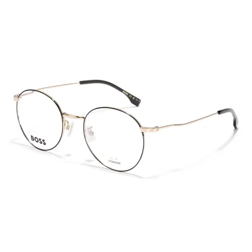 Hugo Boss Титан Круглые Оправы для очков Унисекс Черный