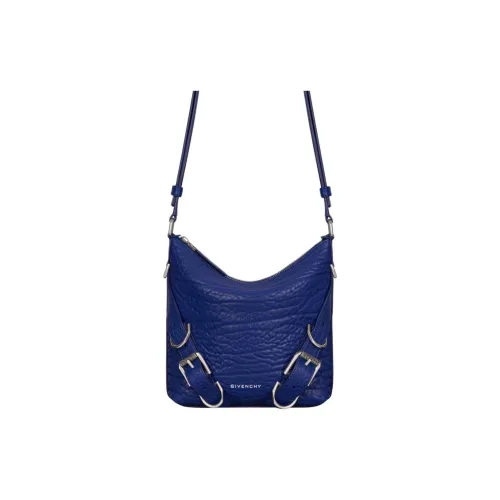 Givenchy Рельефная Телячья Кожа Сумка через плечо Маленькая Женская Синяя