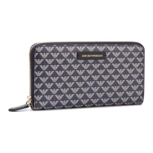 GIORGIO ARMANI Кожа Кошелек Большой Женский Морской Синий