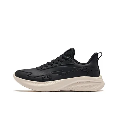 Erke Shock Absorbers Slip-Resistant Low Top Casual Running Shoes Women's Jet Black