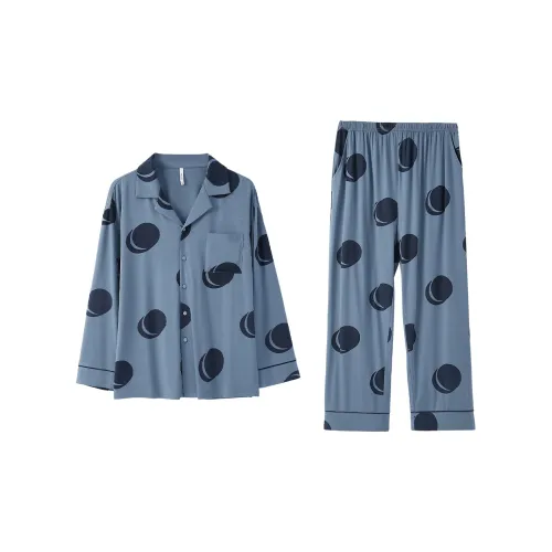 Aannsfam Pajama Комплект Мужской Порт Синий