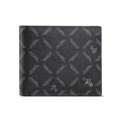 POLOMEISDO Кошелек из коровьей кожи с PVC стандартный мужской черный