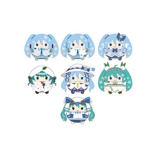 MAX LIMITED Снежная Мику Круглая и Пухлая Кукла Плюшевая Подвеска 9 см Рекомендуемая Высота