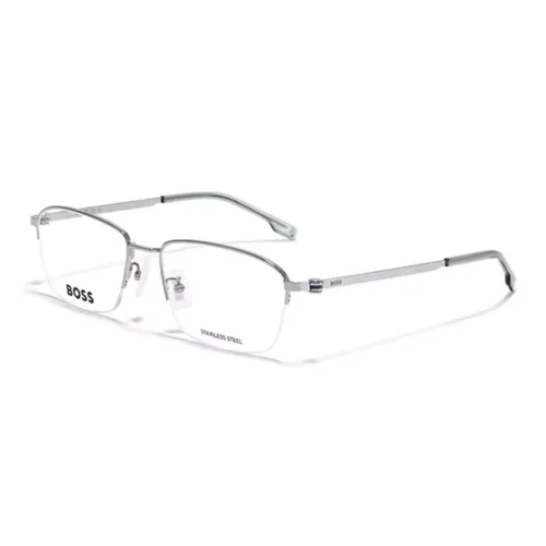 HUGO BOSS Металл Прямоугольные Оправы для очков Мужские Серебряные