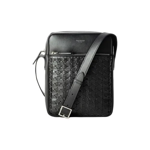 Серапиан Lambskin Messenger Bag Shoulder Bag Men's Black