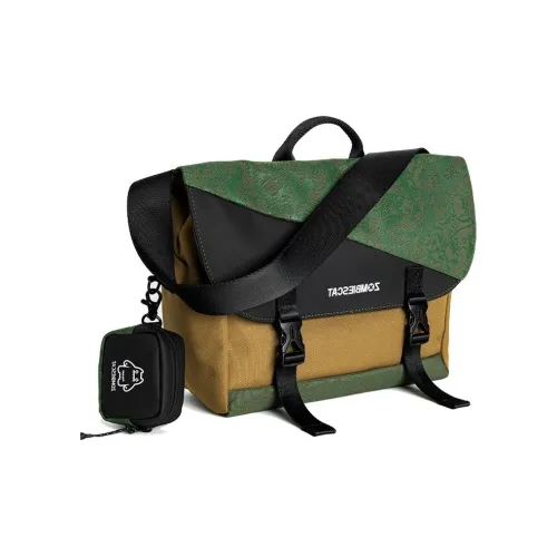 ZOMBIESCAT Полиэстер Сумка через плечо Стандартная Унисекс Не Обожженный Зеленый Дюна Желтый