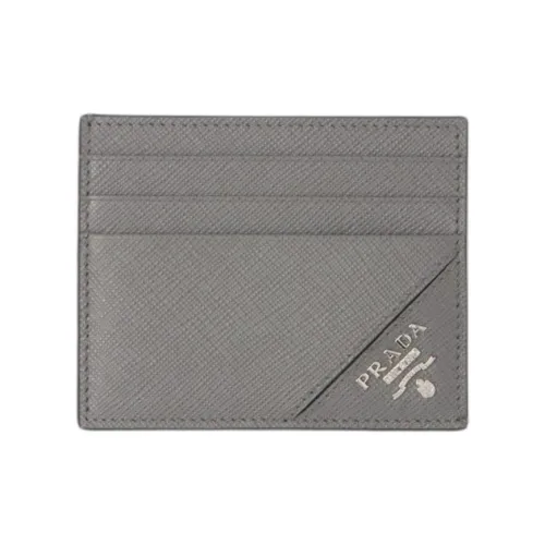 PRADA Saffiano кожаный держатель для карт женский серый