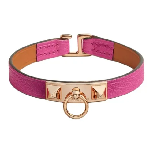 HERMES Браслеты из козьей кожи Женские Красные