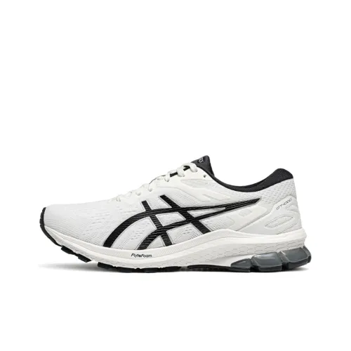 Asics GT 1000 10 Устойчивый к истиранию Дышащий Низкий Топ Беговые кроссовки Женские Белый Черный