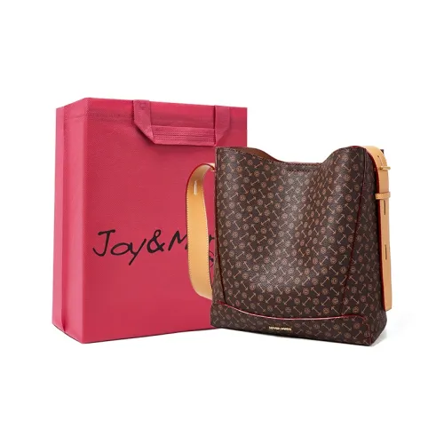 Joy Mario ПВХ Модный Текстура Хорошо Выглядящий Французский Коммутирование Сумка на плечо Стандартный Женский Кофе Экрю Матча