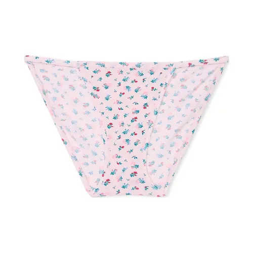 Victoria's Secret Розовый Хлопок STRING Бикини Трусы P T F P Нижнее белье Женское 1 упаковка Розовый Цветочный