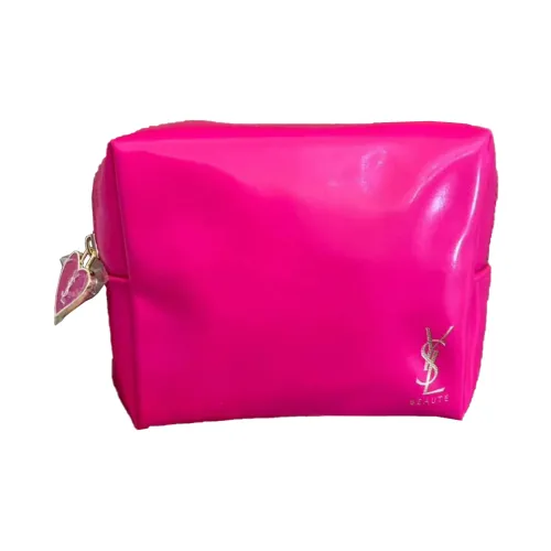 SAINT LAURENT Розовый Красный Косметичка в форме сердца с молнией для хранения