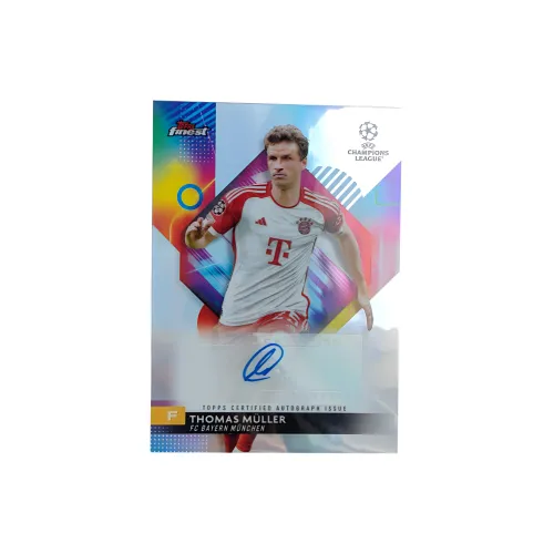 Topps Müller Bayern Немецкий язык Finest Фирменный Серебряный Fold Наклейка Звезда Карта Карта пройдет Through Спортивные карты 1 шт