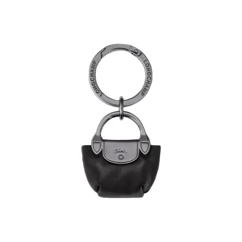 LONGCHAMP Брелоки из коровьей кожи Унисекс Черный