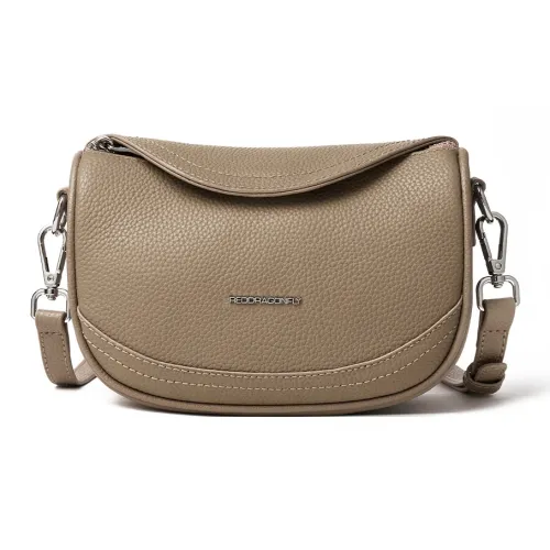 RED DRAGONFLY Коровья кожа Сумка через плечо Женская Слоновой серый