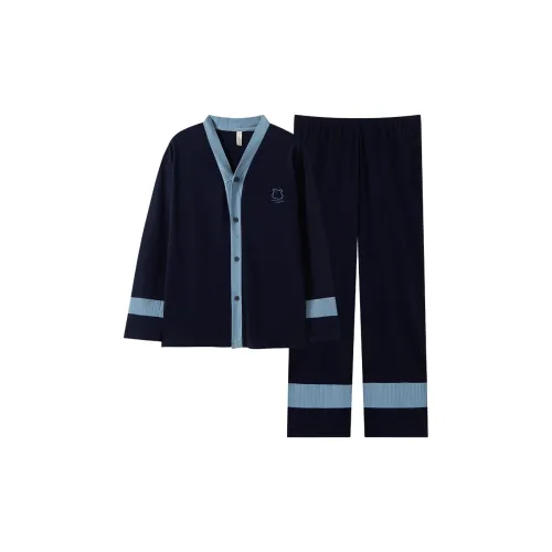 ROUKEER Черный мужской комплект пижам